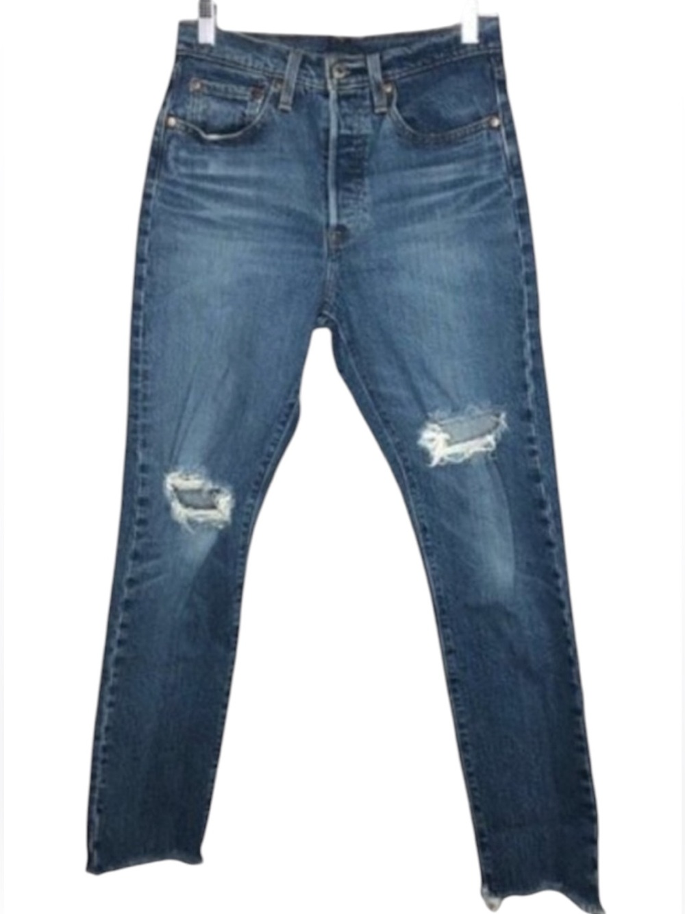 Levi’s 501 Skinny Jeans Distressed High Rise Size 26